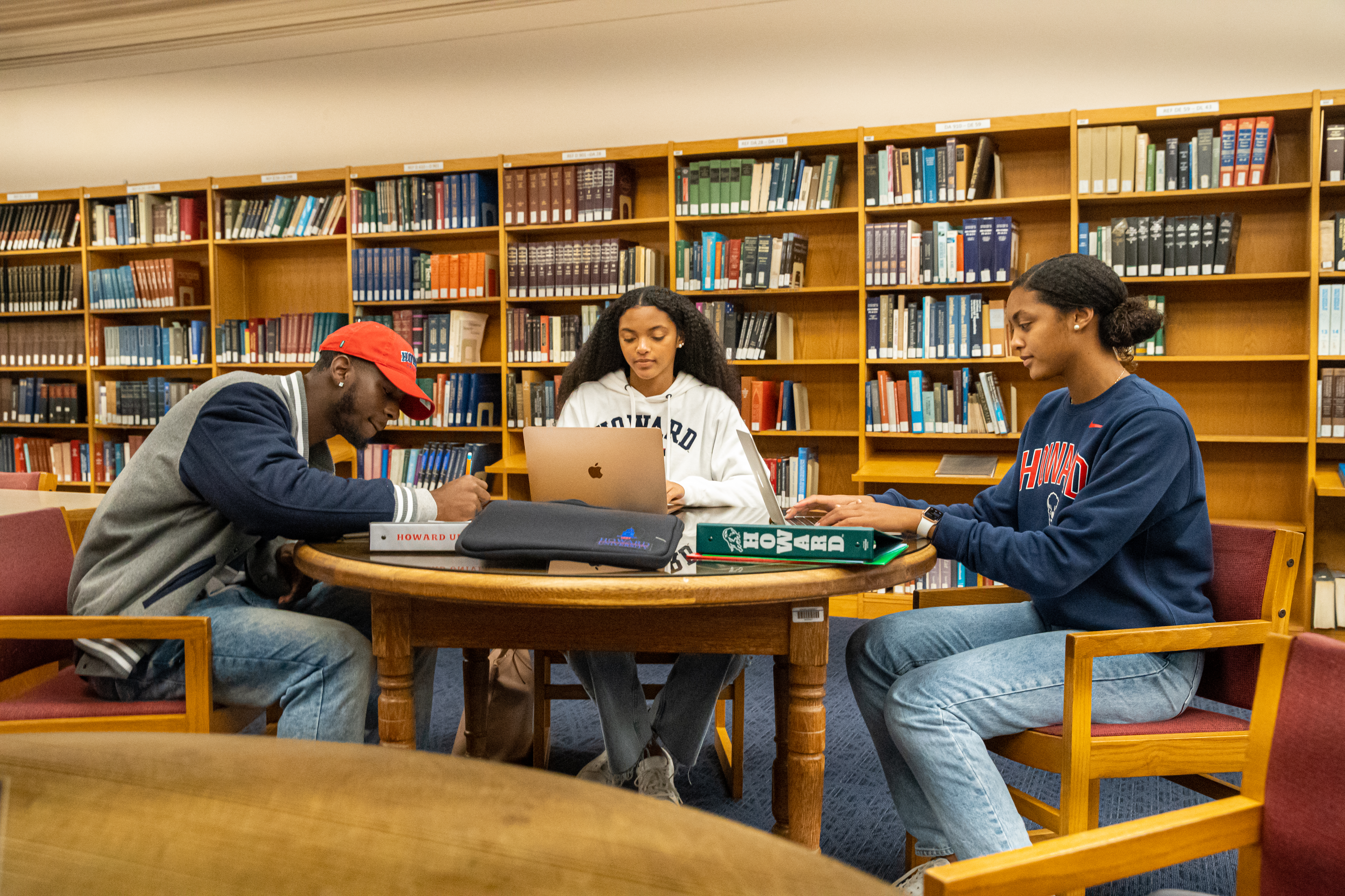 Howard Students in Library