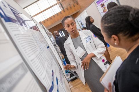 Student Presenting during Research Week