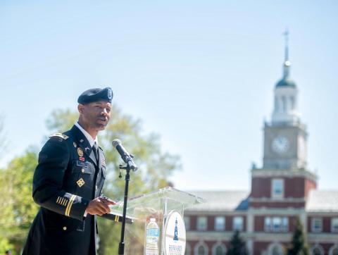 Army ROTC Lyons Outside Founder's Library